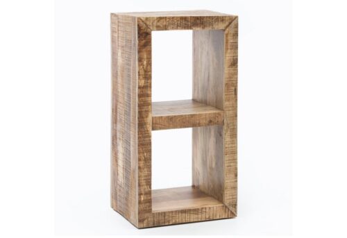 Wohnling Standregal »WL5.087«, Massivholz Mango 90 x 45 x 35 cm 2 Böden Design Holz Regal Natur Beistelltisch Landhaus-Stil Kleines Bücherregal Holz Massiv (FSC® Recycled)