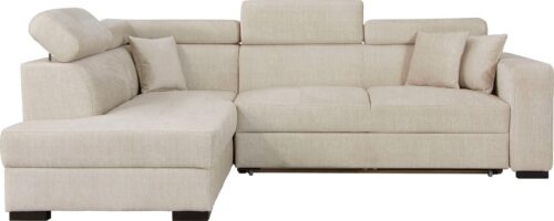 Home affaire Ecksofa »Tulio«, wahlweise mit Bettfunktion und Bettkasten, incl. 3 Zierkissen