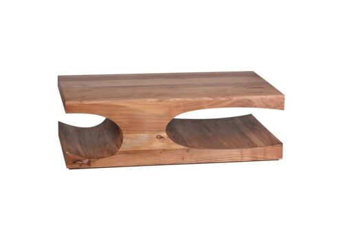 Wohnling Couchtisch »WL1.522«, BOHA Massiv-Holz Akazie 118 cm breit Wohnzimmer-Tisch Design dunkel-braun Landhaus-Stil Beistelltisch