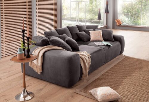 Home affaire Big-Sofa »Riveo«, Boxspringfederung, Breite 302 cm, Lounge Sofa mit vielen losen Kissen, auch in Cord-Bezug