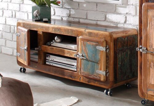 SIT Lowboard »Fridge«, Breite 135 cm mit Kühlschrankgriffen, Shabby Chic, Vintage