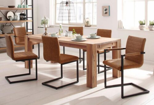 Home affaire Esstisch »Mary«, aus massiver Wildeiche, in verschiedenen Tischbreiten erhältlich