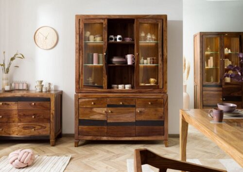 Massivmoebel24 Buffet »ANCONA« (140x45x200 Sheesham)