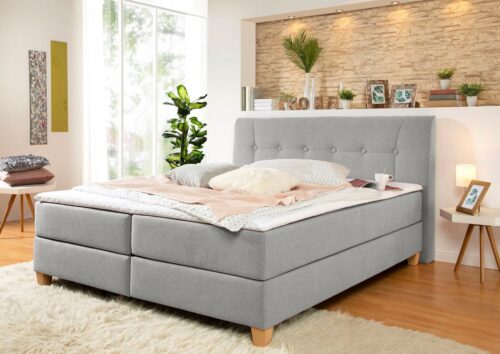 Home affaire Boxspringbett »Calloway«, inkl. Topper, XXL-Ausführung, in 4 Farben, 5 Breiten, 3 Matratzenarten in H2, H3, H4