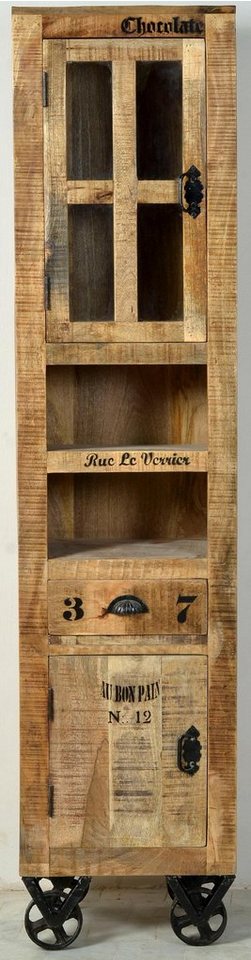 SIT Vitrine »Rustic« 2-türig, im Factory design, Höhe 190 cm, Shabby Chic, Vintage