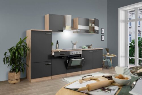 RESPEKTA Küchenzeile »Anna«, mit E-Geräten, Breite 270 cm, mit Glaskeramik-Kochfeld