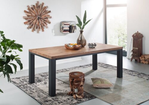 Massivmoebel24 Esstisch »VILLANDERS« (178x90x76 Wildeiche)