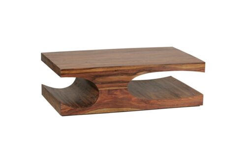 Wohnling Couchtisch »WL1.521«, BOHA Massiv-Holz Sheesham 118 cm breit Wohnzimmer-Tisch Design dunkel-braun Landhaus-Stil Beistelltisch