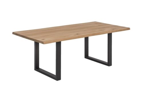 SIT Esstisch »Tisch 180x90 cm, Wildeiche, schwarzes Gestell«, Platte Wildeiche geölt, Gestell Metall