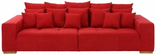Home affaire Big-Sofa »Neapel«, mit vielen losen Kissen, in 2 Bezugsqualitäten