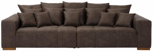 Home affaire Big-Sofa »Neapel«, mit vielen losen Kissen, in 2 Bezugsqualitäten