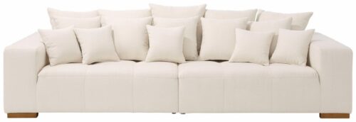 Home affaire Big-Sofa »Neapel«, mit vielen losen Kissen, in 2 Bezugsqualitäten