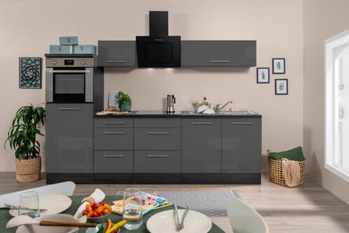 RESPEKTA Küchenzeile »RP270«, mit E-Geräten, Breite 270 cm