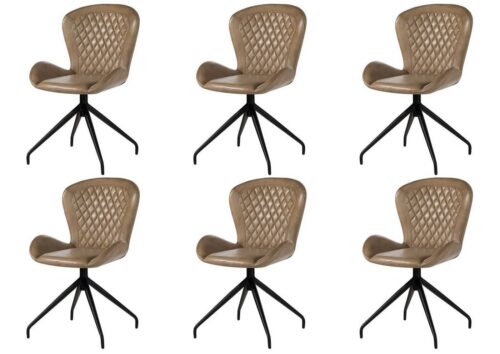 Massivmoebel24 Polsterstuhl »IRON LABEL«, Echtes Büffel-Leder, Eisengestell