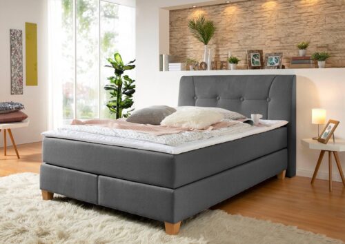Home affaire Boxspringbett »Calloway«, inkl. Topper, XXL-Ausführung, in 4 Farben, 5 Breiten, 3 Matratzenarten in H2, H3, H4