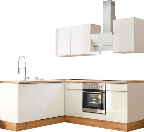 RESPEKTA Winkelküche »Safado«, hochwertige Ausstattung wie Soft Close Funktion, schnelle Lieferzeit, Stellbreite 220 x 172 cm