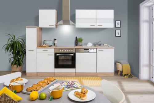 RESPEKTA Küchenzeile, mit E-Geräten, Breite 250 cm