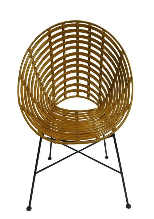 SIT 4-Fußstuhl »Stuhl Rattan, Gestell Metall«, Rattan, Gestell Metall