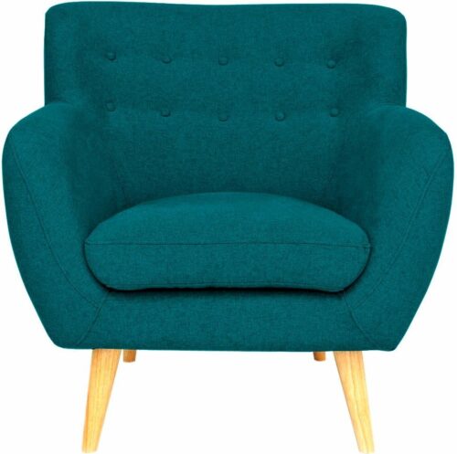 Home affaire Sessel »Noris«, mit Zierknopfheftung im Rücken, skandinavischer Stil, Holzfüße