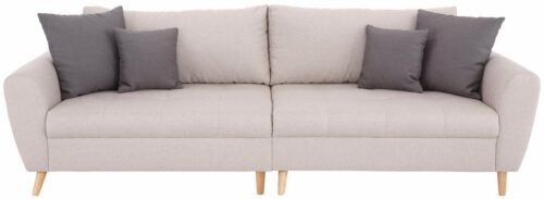 Home affaire Big-Sofa »Penelope«, feine Steppung, lose Kissen, skandinavisches Design