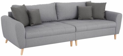 Home affaire Big-Sofa »Penelope«, feine Steppung, lose Kissen, skandinavisches Design