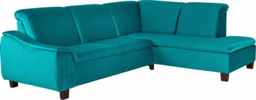 Max Winzer® Ecksofa »Alessio«, mit abgerundeter Rückenlehne, Ottomane wahlweise links oder rechts