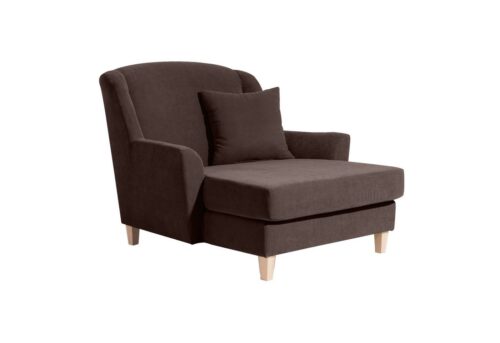 Max Winzer® Sessel »Judith«, Big-Sessel inkl. 1x Zierkissen 55x55cm Velours