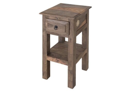 Massivmoebel24 Beistelltisch »LEEDS« (30x30x65 Sheesham montiert)