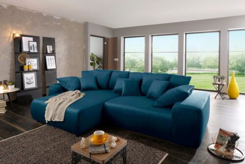 Home affaire Ecksofa »Sundance Luxus«, mit besonders hochwertiger Polsterung für bis zu 140 kg pro Sitzfläche, wahlweise mit Beffunktion, Bettkasten, Topper