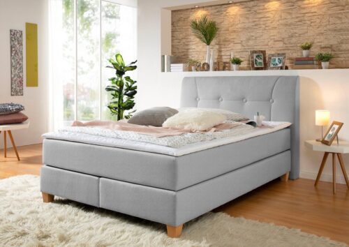 Home affaire Boxspringbett »Calloway«, inkl. Topper, XXL-Ausführung, in 4 Farben, 5 Breiten, 3 Matratzenarten in H2, H3, H4