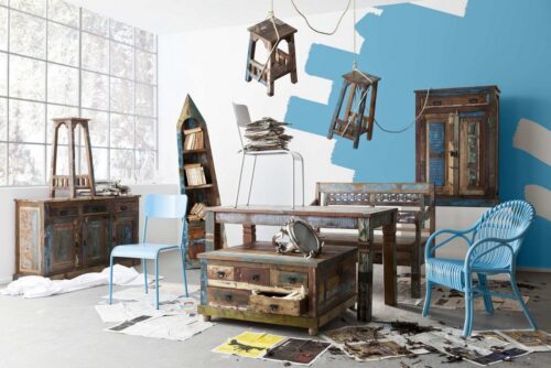 SIT Kommode »Highboard Altholz mit starken Gebrauchsspuren,«, Altholz mit starken Gebrauchsspuren, lackiert