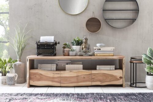 SIT Lowboard »Albero«, massive Akazie mit Baumkante, Breite 146 cm