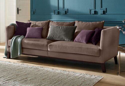 Home affaire Big-Sofa »Kim«, mit Holzbeinen und vielen losen Kissen