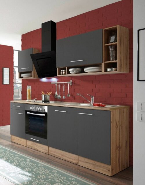 RESPEKTA Küchenzeile »Lübeck«, mit E-Geräten, Breite 220 cm