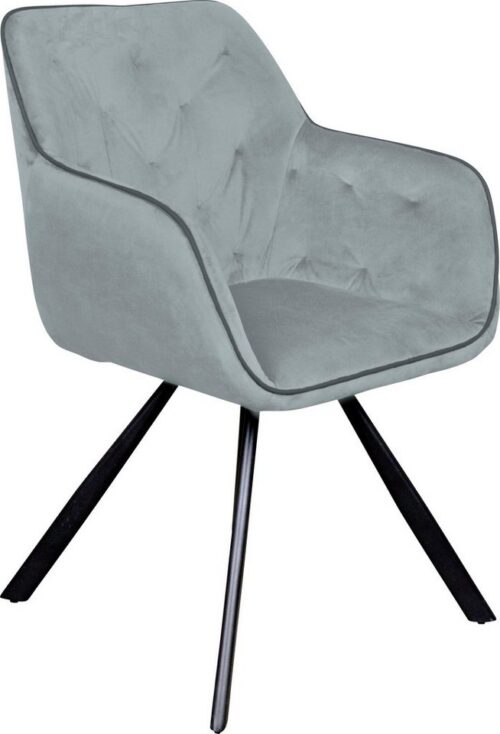 Kayoom Polsterstuhl »Stuhl Eann 125«, samtweicher Stoffbezug