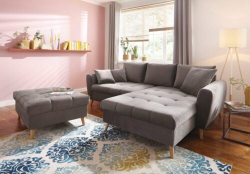 Home affaire Ecksofa »Penelope Luxus«, mit besonders hochwertiger Polsterung für bis zu 140 kg pro Sitzfläche