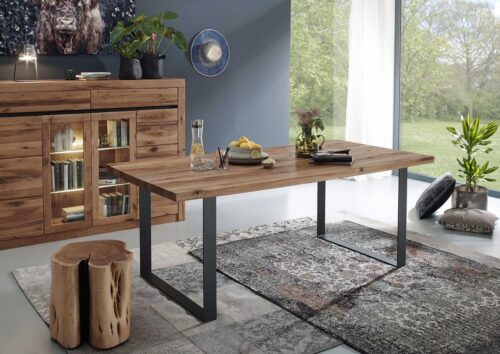 Massivmoebel24 Esstisch »MONTREUX« (200x100x76 Wildeiche / Zerreiche)