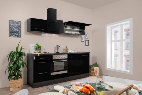 RESPEKTA Küchenzeile »RP210«, mit E-Geräten, Breite 210 cm