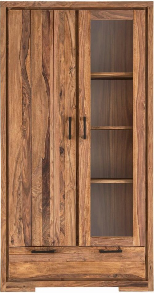 SIT Vitrine »Sanam« aus Sheesham Holz mit ausdrucksstarker Maserung