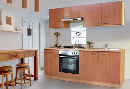 RESPEKTA Küchenzeile »Basic«, mit Edelstahl-Kochmulde, Breite 210 cm