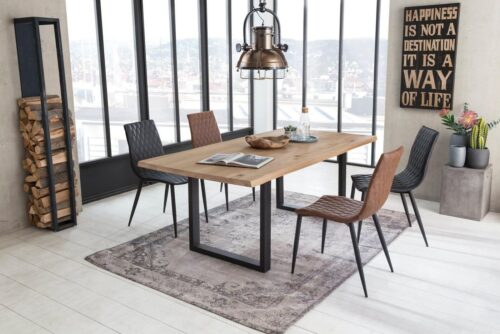 SIT Esstisch »Tops&Tables«, mit Tischplatte aus Wildeiche, mit Baumkante wie gewachsen, Shabby Chic, Vintage