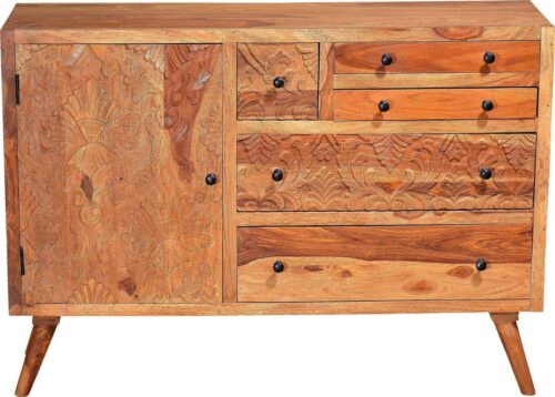 SIT Sideboard »Carved«, aus Sheesham Holz, Breite 120 cm