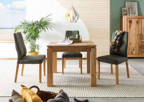 Massivmoebel24 Esstisch »GLASGOW« (90x90x90 Zerreiche)