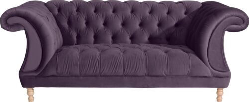Max Winzer® Chesterfield-Sofa »Isabelle«, mit edler Knopfheftung & gedrechselten Füßen in Buche natur, Breite 200 cm