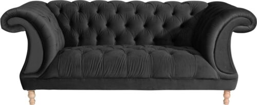 Max Winzer® Chesterfield-Sofa »Isabelle«, mit edler Knopfheftung & gedrechselten Füßen in Buche natur, Breite 200 cm