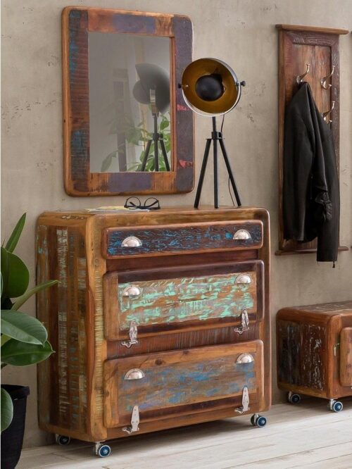 SIT Schuhschrank »Fridge« mit Kühlschrankgriffen, Shabby Chic, Vintage