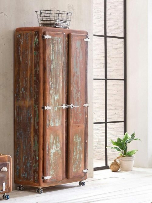 SIT Garderobenschrank »Fridge« mit Kühlschrankgriffen, Shabby Chic, Vintage