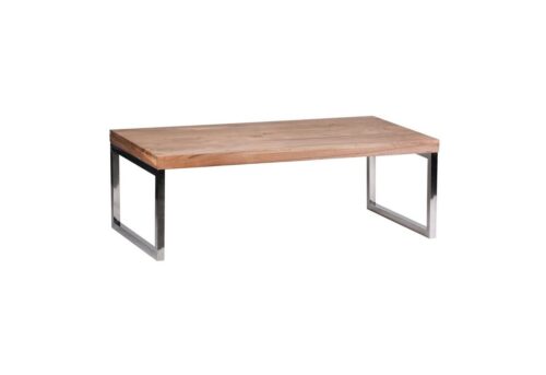 Wohnling Couchtisch »WL1.458«, GUNA Massiv-Holz Akazie 120 cm breit Wohnzimmer-Tisch Design dunkel-braun Landhaus-Stil Beistelltisch