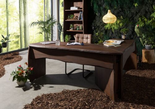 Massivmoebel24 Eckschreibtisch »PURE ACACIA«