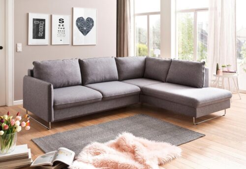 Trendfabrik Ecksofa, mit Bettfunktion und Bettkasten, wahlweise Recamiere rechts oder links bestellbar, frei im Raum stellbar